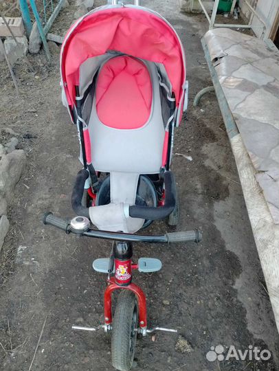 Детский велосипед коляска с ручкой