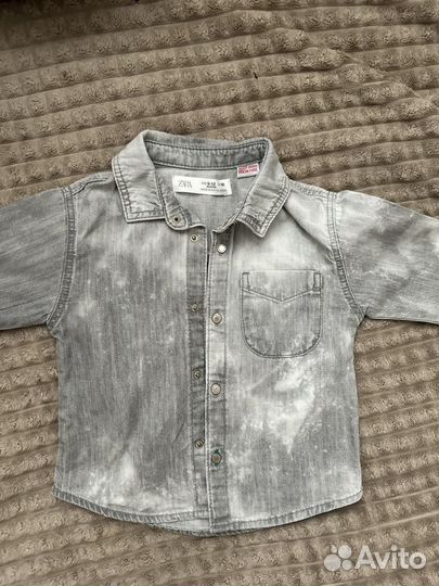 Рубашка джинсовая zara 80