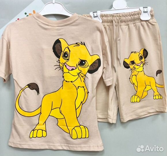 Новый костюм Zara футболка и шорты Simba