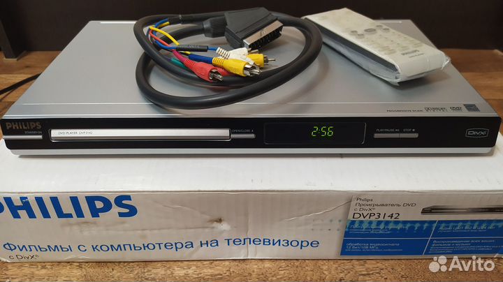DVD player Philips (коробка, пульт, кабель)