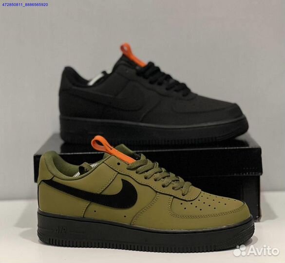 Nike Air Force 1 Low Matte Black / Olive