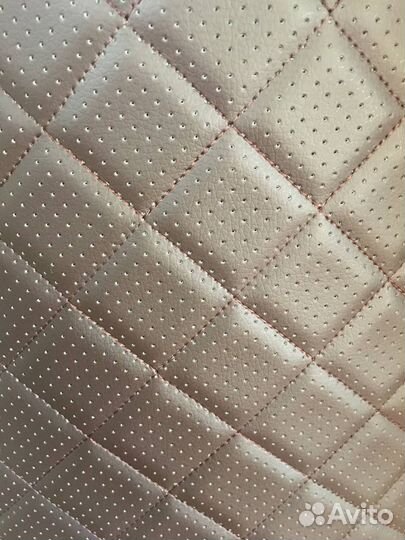 Экокожа перфорированная Ромб шоколад, шоколадна