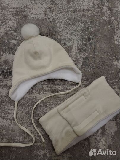 Шапка снуд варежки