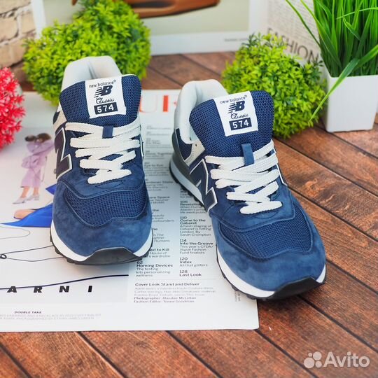 New balance 574 в синем цвете