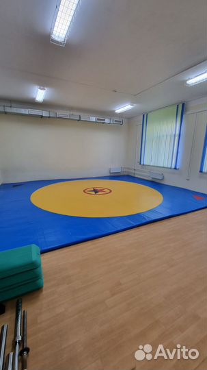 Борцовский ковер для самбо размером 7х7м, 8х8м