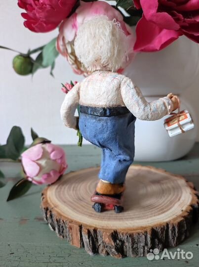 Ватная елочная игрушка 