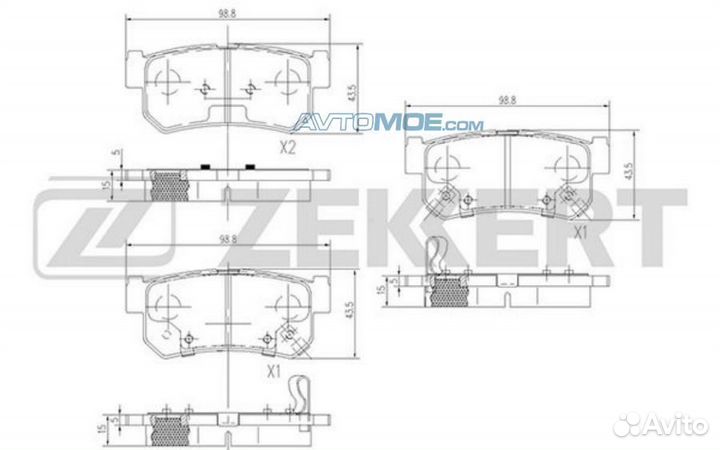 Колодки торм. диск. задн. SsangYong Actyon 05- Act