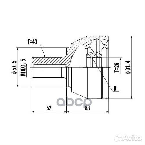 Шрус наружний Z87432R Zikmar
