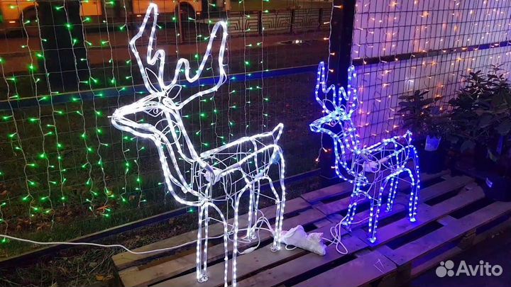 Дюралайт синий двухжильный