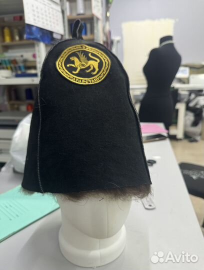 Банная шапка из овчины/Подарок на 23 февраля/Корпо