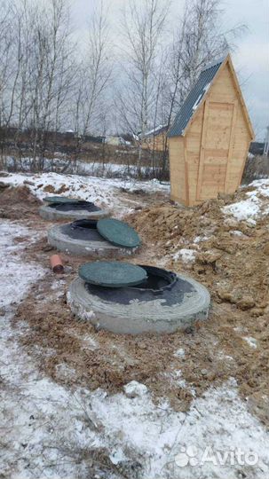 Септики из бетонных колец с монтажем