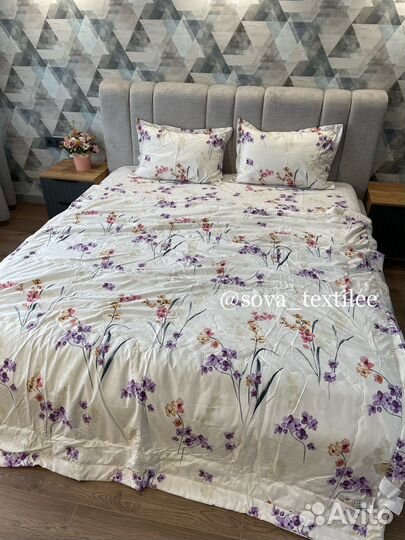 Постельное белье евро с одеялом