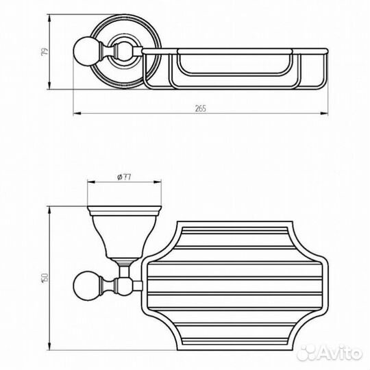 Мыльница-решетка Migliore Provance 17674 хром