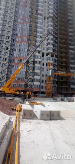 Аренда и услуги автокрана-вездехода, 51 т, 42 м, с гуськом 14 м