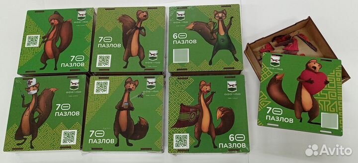 Пазлы фигурные деревянные Куница 450 лет Уфа