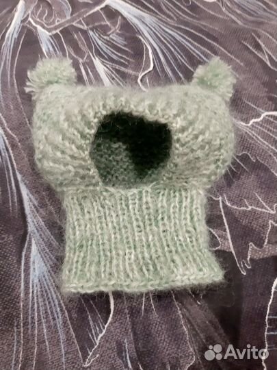 Шапка с ушками для собак мелких пород