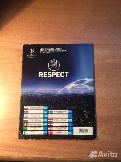 Альбом panini uefa 2008-2009