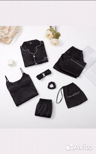 Пижама черная 7 предметов Опт / Розница