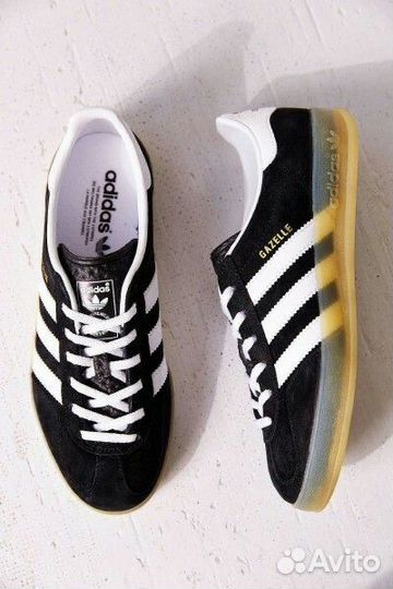 Кеды Adidas Gazelle Indoor 'Black White Gum'