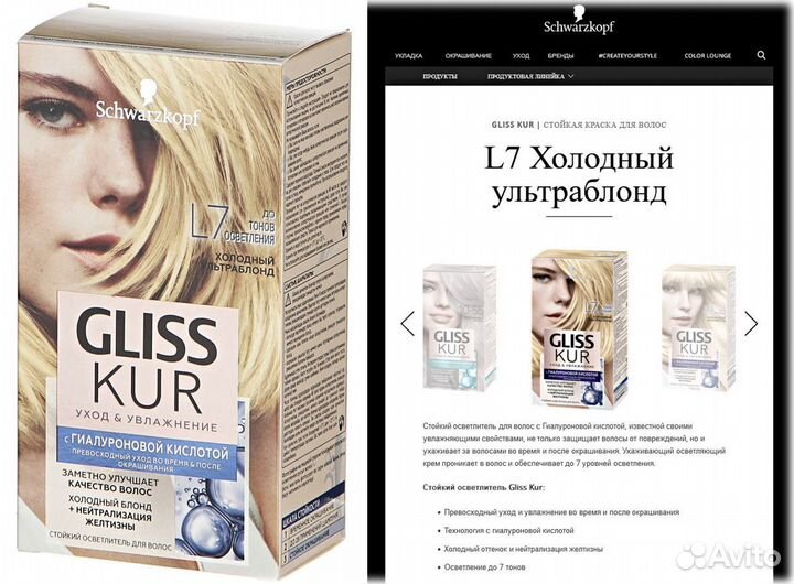 Шесть красок для волос Schwarzkopf и Loreal Paris