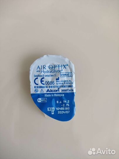 Линза air optix plus Hydra Glyde -2,75