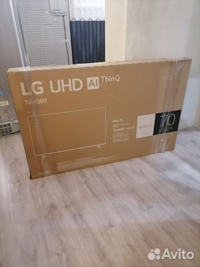 Телевизор SMART tv новый LG 70uq80006lb