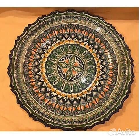 Узбекский Ляган 42 см с рифлеными краями