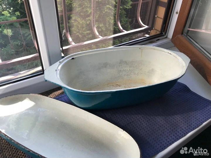 Утятница чугунная эмалированная