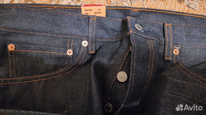 Джинсы levis 501 р.34/32 Shrink-To-Fit 2000г