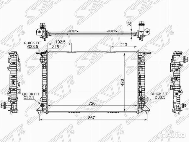 Радиатор audi A4 /S4 2.7TD /3.0 /3.0TD /3.2 07