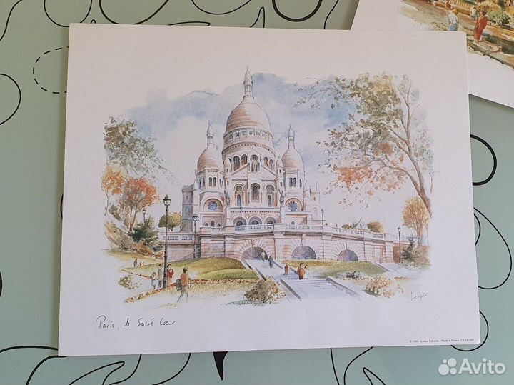 Репродукции / акварели / постеры с видами Парижа