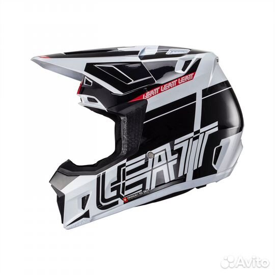 Kit Helmet Leatt Moto 7.5 V24 Мотошлем Бело-Черный