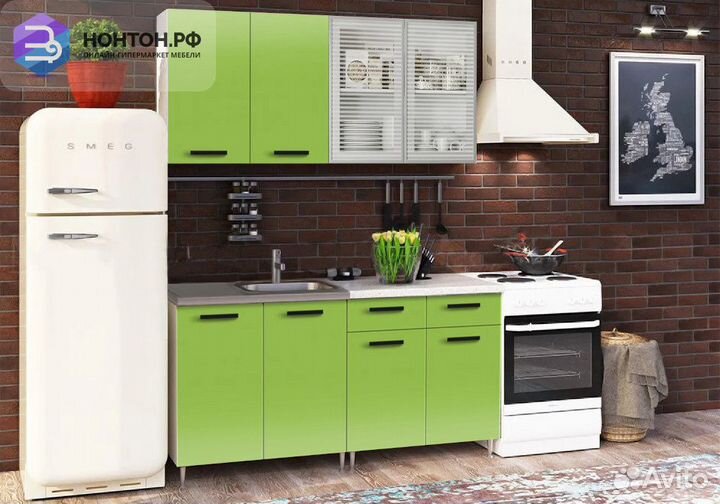 Кухня Рио-1 1.6м олива