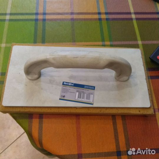 Терка с губкой, резина, войлок