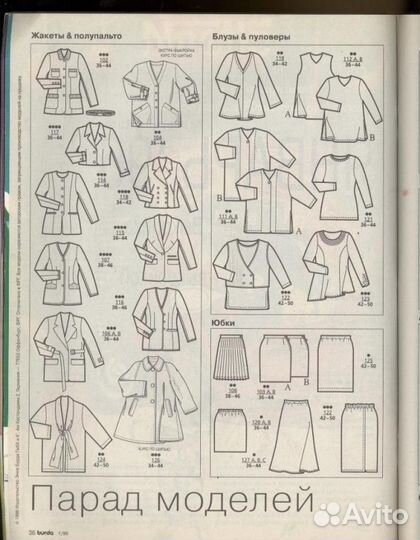 Журналы «Burda» (1990-1996 г) с выкройками
