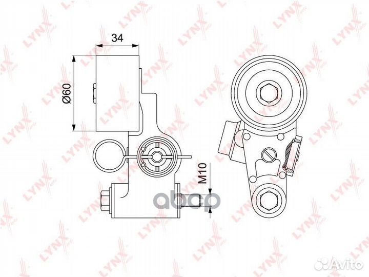 Натяжитель/демпфер ремня PT-1040 lynxauto