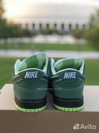 Кроссовки nike sb dunk low green lobster