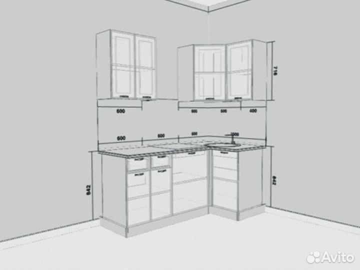 Кухня модульная угловая Модена