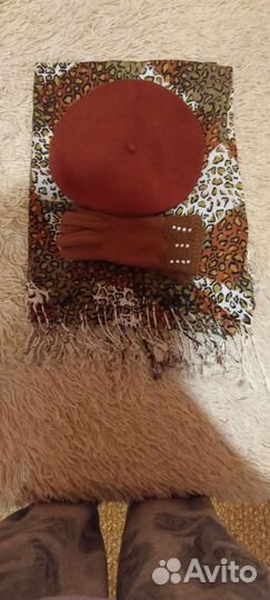 Комплект берет, шарф, перчатки