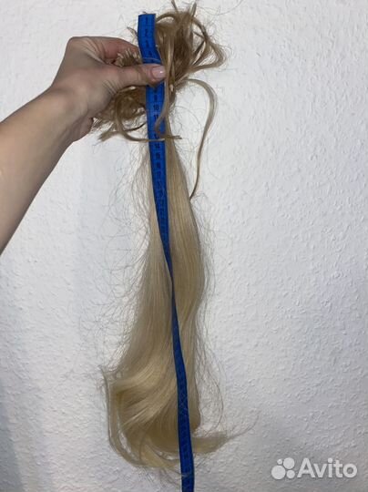 Волосы для наращивания 60 см блонд