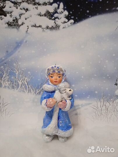 Ёлочная ватная игрушка 