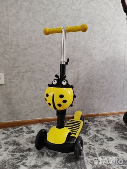 Самокат беговел 3 в 1 с ручкой