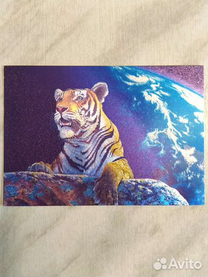 Открытка шелкография 1996 г