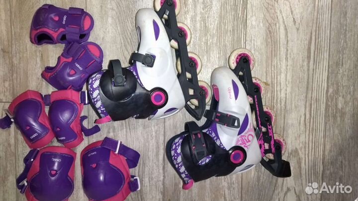 Роликовые коньки +защита