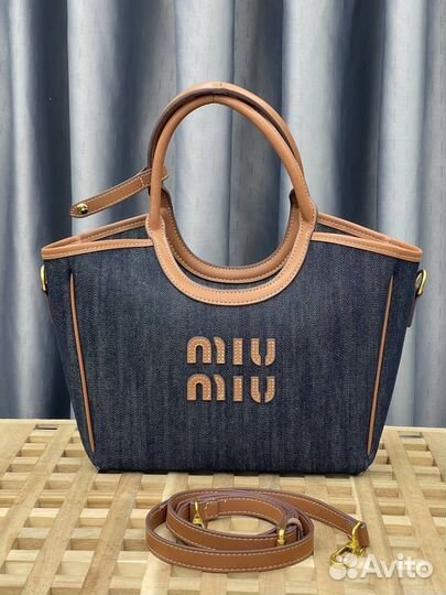 Новая женская сумка Miu Miu деним