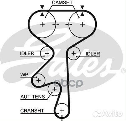 5408XS 40812x24 Ремень грм 5408XS Gates