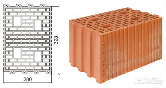 Поромакс 280 строительный блок