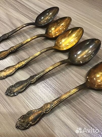 Ложки чайные СССР золотая роза