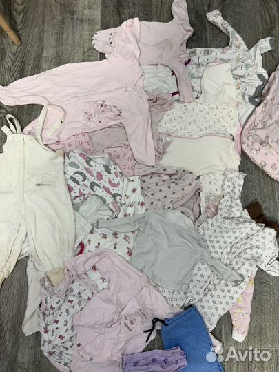 Детские вещи пакетом 68 74 на девочку