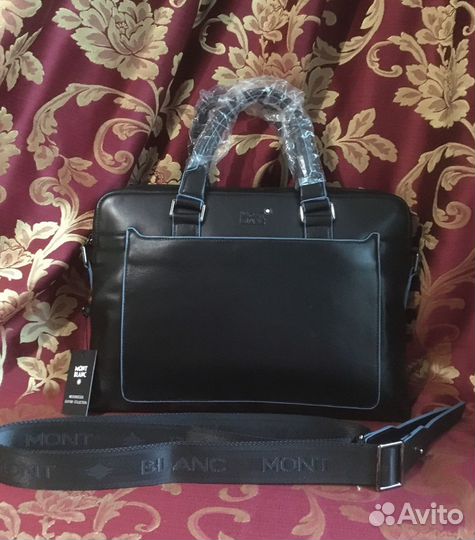 Мужская кожаная сумка Montblanc Lux New